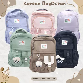 TAS KOREA IMPORT 18 INCH + DOMPET / RANSEL LAPTOP POLO LAND 18 INCH DOMPET / TAS SEKOLAH CEWEK SD SMP SMA KULIAH SLOT IMPORT / TAS PUNGGUNG WANITA BARU / TAS DUKUNG MOTIF KOTAK / BAGPACK KOREA COLORFULL KUAT AWET IMPORT HALUS BACKPACK CEWEK TAHAN AIR ORI