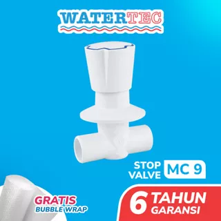 Watertec Stop Valve Keran PVC SOC Kran Tanam 1/2 (MC9) - White