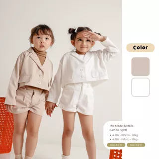 ZIEL KIDS - Lindsay Oversized Blazer / Blazer Anak Perempuan / Atasan Anak Perempuan / Blazer Anak