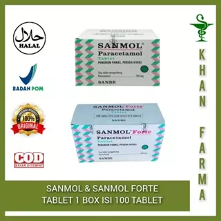 SANMOL & SANMOL FORTE TABLET 1 BOX ISI 100 TABLET