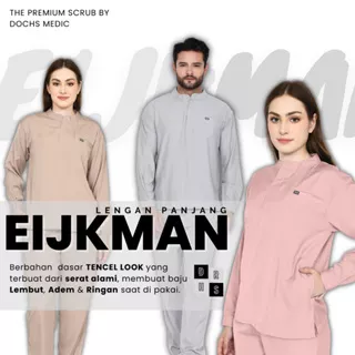 EIJKMAN Scrubs / Baju OK / Baju Jaga Lengan Panjang (The Prime Scrubs By DOCHS MEDIC)