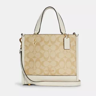 Coach C5122 Field Tote 22 In Signature White Original