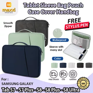 Samsung Tab S9 FE S7 S8 S9 Plus Ultra FE 11 12.4 14.6 inch 2022 2021 2020 Tas Sleeve Pouch Bag Sarung Cover Pelindung Tablet Case Casing Clutch Handle