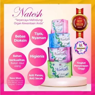 Natesh Pembalut (Promo Hemat 1 Set) Natesh Day Natesh Night Natesh Pantyliner Natesh Extra Long Original KK indonesia