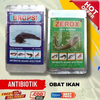 ZEROX DAN DROPSI 1 SACHET OBAT IKAN ANTIBIOTIK ANTI BAKTERI DAN VIRUS OBAT IKAN ANTI KEMBUNG AYAN PENDARAHAN KEPALA BERPUTAR-PUTAR NEVER GREEN 500ML OBAT IKAN ANTI LUMUT UNTUK KOLAM TAMBAK EMPANG AQUARIUM DISTRIBUTOR DIJAMIN ASLI TAMASINDO