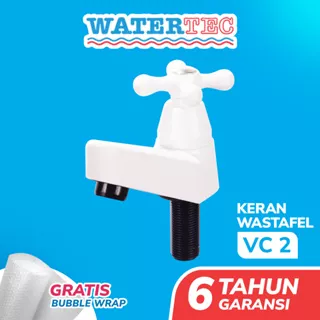 Watertec Keran Wastafel Polimer Tanam Meja Handle Baling 1/2 (VC2) - White