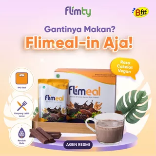 BFIT - Flimty - FLIMEAL - 12 Sachet - Meal Replacement Shake - Pengganti Sarapan - Susu Diet