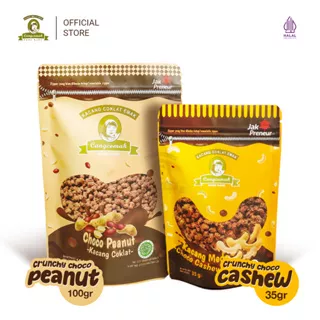 Snack Kacang Coklat Panggang Choco Crunchy Peanut Cemilan Jajanan Grade Super Kacang Coklat Mede Coklat