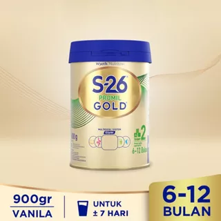 [900 Gram] S-26 Promil GOLD Tahap 2 Vanila Susu Formula Lanjutan Usia 6-12 Bulan, Kaleng 900 gr