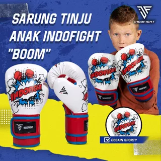 Sarung Tinju Anak Indofight Boom Boxing Gloves Kid Sarung Boxing Muaythai Anak