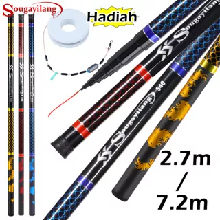 Sougayilang Joran Tegek 2.7M-7.2M Joran Pancing Fishing Pole Fishing Rod