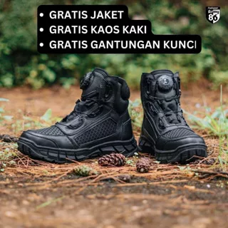 Sepatu PDL PDH Pendek RAIDERS G2 Boots Polri TNI Security satpam Riding hiking kulit asli Tali Putar Original Army86