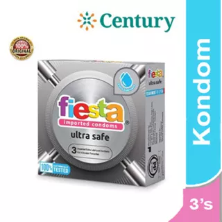 Fiesta Imported Condoms Ultra Safe 3's / Kondom / Alat Kontrasepsi / Pria