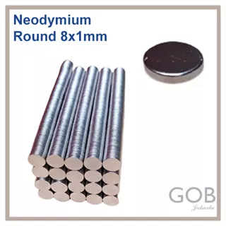 Neodymium Magnet N52 - 8x1 Magnet Super Kuat Bulat 8x1mm