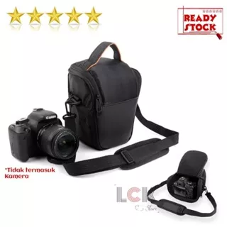 Tas kamera segitiga DSLR Sony Panasonic Canon Nikon Fujiflim Olympus kompatibel universal kamera-Case bag camera universal