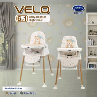 Pliko Velo LX 7in1 HC 562 / Velo 6in1 / High Chair / Kursi Makan Bayi / Baby Chair