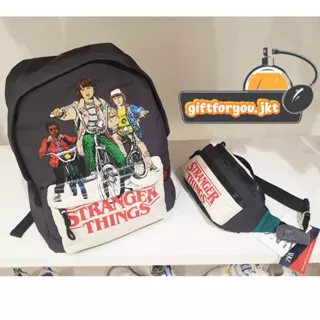 Tas Anak Zara Kids Boy Backpack Stranger Things Movie Original Tas Ransel Sekolah Tas Pinggang Waist Belt Bag Anak Laki Laki Cowok