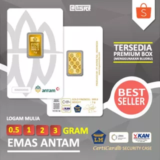 LM Logam Mulia Emas Antam 0.5 gr 1 gr 2 gr 3 gr gram Press Certieye Asli Original Kado Gift Hadiah