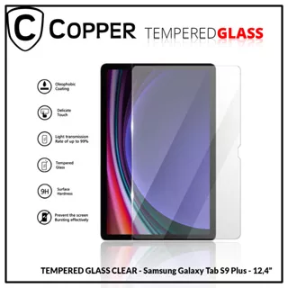 Copper Tempered Glass Full Clear - Samsung Tab S9 Plus New Series (12.4)
