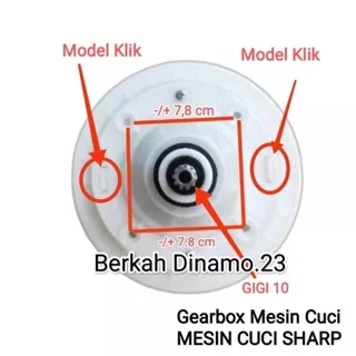 Gearbox Mesin Cuci SHARP 2 Tabung Model Klik / Girbox / Girbok Mesin Cuci Sharp Manual