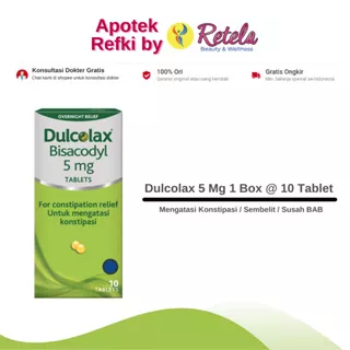 Dulcolax 5 Mg 1 Box @ 10 Tablet / Bisacodyl / Mengatasi Konstipasi / Sembelit / Susah BAB