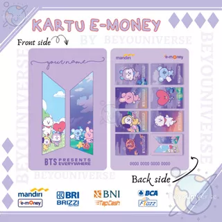 Emoney Flazz Etoll BT21 Festa 2023 BTS Presents Everywhere Mandiri E-money BCA Flazz E-toll BNI Tapcash BRI Brizzi 2 SISI