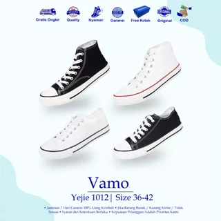 Vamo Yejie Sepatu Kanvas Bertali Shoes Wanita Dan Pria Anti Slip Nyaman Dipakai Cocok Untuk Nongkrong Sekolah Look Elegant Free Kotak 1012