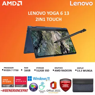 LENOVO YOGA 6 13 2IN1 TOUCH RYZEN 7 7730 16GB 512GB RADEON W11+OHS 13.3 WUXGA 100SRGB FP PEN