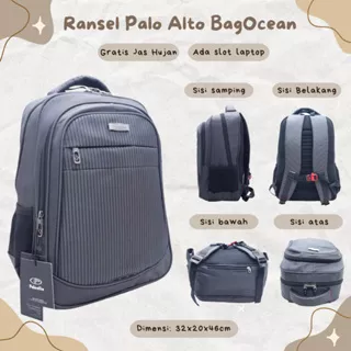 TAS PALO ALTO KANVAS GARIS TEGAK BESAR 18 INCHI BANYAK SLOT ORIGINAL / RANSEL PALO ALTO 3 RUANG TEBAL + JAS HUJAN TAS ORIGINAL / TAS SEKOLAH ALTO SD SMP SMA KULIAH BAHAN KANVAS PREMIUM ORIGINAL 18 3 SLOT / TAS LAPTOP PALO ALTO 18 / BACKPACK ALTO 18 3R