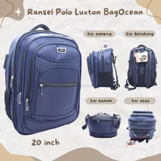 TAS POLO LUXTON SIZE 20 INCHI SUPER BIG SIZE EKSPANDING / TAS LAPTOP POLO LUXTON KEYLOCK USB JAS HUJAN TAS MURAH / RANSEL POLO LUX SLOT LAPTOP SUPER BIG SIZE 20 INCHI BANYAK RUANG / TAS POLO LUXTON KAIN KANVAS KUNCI NOMOR USB 20 INCHI / TAS JUMBO POLO 5R