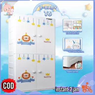 V-BABY - Lemari Pakaian Anak 65CM / Lemari bayi Plastik / Plastic Storage Cabinet Lemari /Laci Plastik VBABY