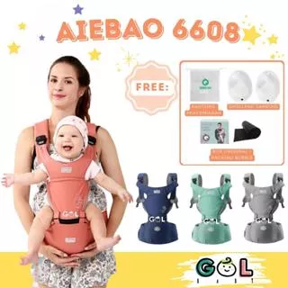 Aiebao 6608 Gendongan Bayi Baby Hipseat Hip Seat Carrier (6601 6609 6610 6612 6618 6626 6627 6629)