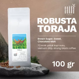 Kopi Robusta Toraja Sapan Sulawesi Coffee Beans Espresso Roast Bean Coffe Roastery 100 Gram Biji Bubuk