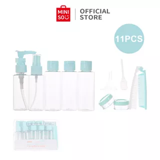 MINISO Travel Toiletries 11pcs Botol Spray Sisir Rambut Travel Kit Plastic Travel Organizer