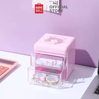 Miniso Unicorn box container kotak penyimpanan laci organizer penyimpanan storage kotak penyimpanan