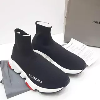 BALENCIAGA speed trainer shoes fabric sneakers knit black