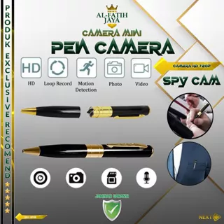 Spycam Pulpen HD Resolution Spy Camera Pen HD Video Camcorder Hidden Spy Cam Kamera Mikro SD Perekam Vidio Audio Take Poto Pen Cam Pengintai Pengawas Detektif Mata Mata Rahasia Mini Tersembunyi Kamera Keamanan Portabel Camera Pocket Unik Terlaris