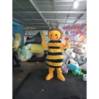 Kostum maskot lebah kuning