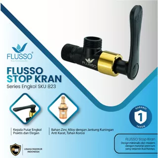 FLUSSO Stop Kran Kloset 1 Cabang | Flusso Stop Kran Model Engkol | Stop Kran Single Jet Shower TERBARU 823