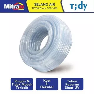 Tidy Selang Air BC58 Clear 5/8x1M 110 Meter Clear (1 Roll)