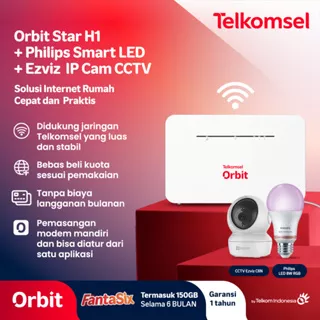 Telkomsel Orbit + Ezviz CCTV + Philips Lighting - Orbit Smart Kit Package 1