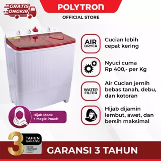 Mesin cuci POLYTRON Primadona Giant 2 tabung 7,5Kg PWM 751R