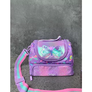 SMIGGLE FLUTTER LUNCHBAG DOUBLE DECK WITH STRAP BUTTERFLY - TAS BEKAL SMIGGLE