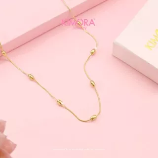 Kimora - Kalung Titanium Wanita Bubble Gold Plated 18k Klt388