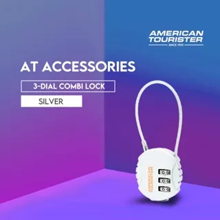 American Tourister Travel Accessories 3-Dial Combi Lock Silver