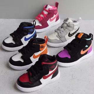 AJ1 Mid ALT Velcro Kids Sneaker Shoes | size 22-35 | sepatu sneaker sekolah anak unisex