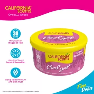 California Scents - Shasta Strawberry Gel Cans Pengharum Pewangi Parfum Mobil Lemari Kamar Ruangan