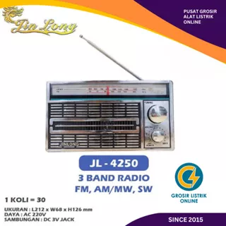 RADIO JADUL INTERNATIONAL F 4250 F4250 3 BAND FM AM SW AC DC KLASIK INTERNASIONAL