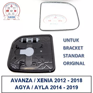 KACA SPION AVANZA XENIA 2012 AGYA AYLA 2014 BRACKET ORI (KACA + BRACKET HITAM)