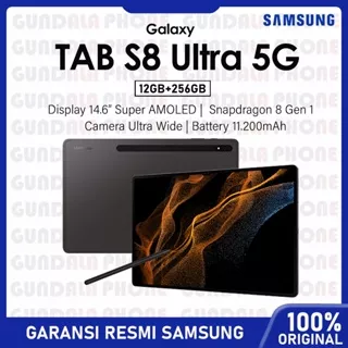 Samsung Galaxy Tab S8 Ultra 5G 12/256GB Garansi resmi